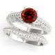 Red Real Diamond Precious Round Solitaire Promise Ring 14K Gold
