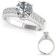 G-H Diamond Classically Styled Channel Set Shank Ring 14K Gold