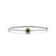 Green Diamond Halo Designer 7 Inch Bracelet 14K Gold