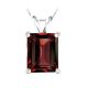 Emerald CZ Garnet Birthstone Gemstone Pendant Necklace 14K Gold